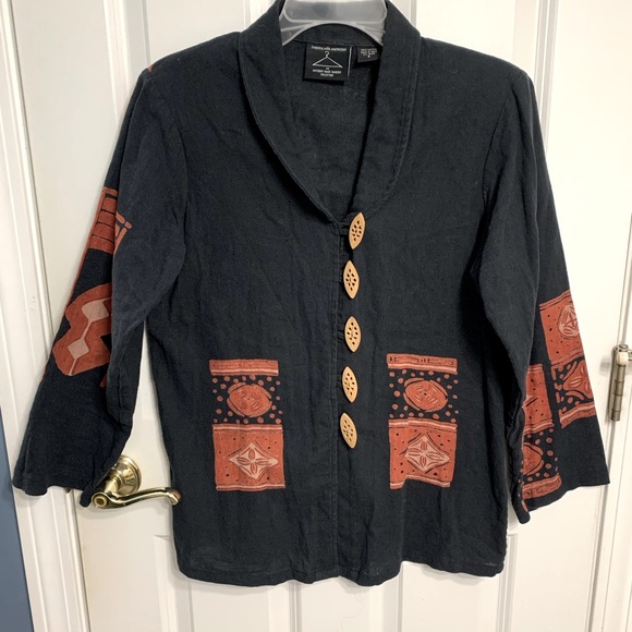 Shopping with Anthony Jackets & Blazers - Vintage Shopping with Anthony Small Lightweight Tribal Cotton Jacket